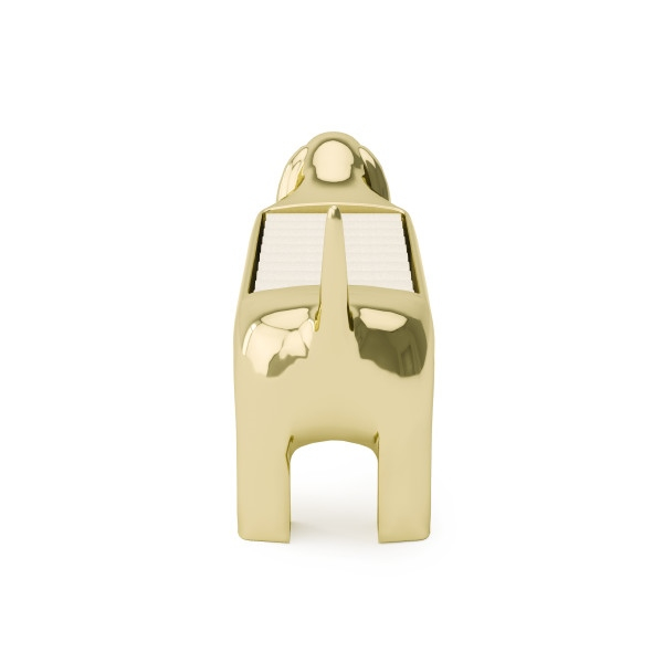 Suport pentru Inele Dachsie 14x4x6 cm, Metal și Catifea Auriu - Umbra [4]