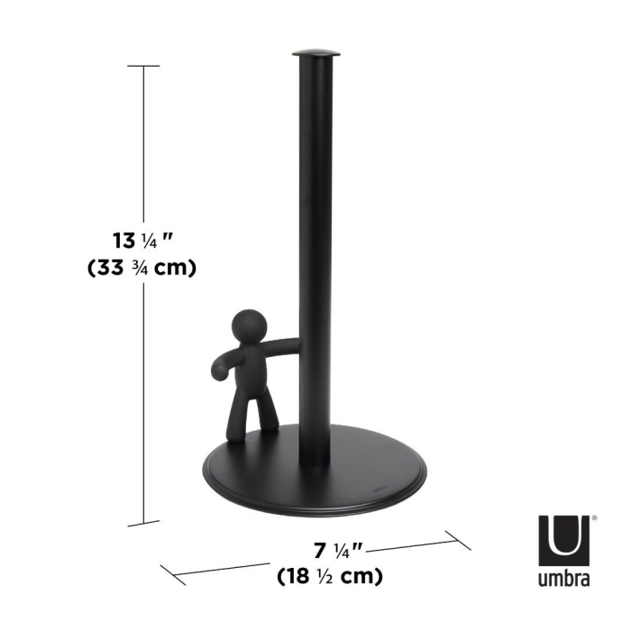 Suport pentru Prosop de Hârtie Buddy 19x18x34 cm, Metal și Polipropilenă Negru - Umbra [6]