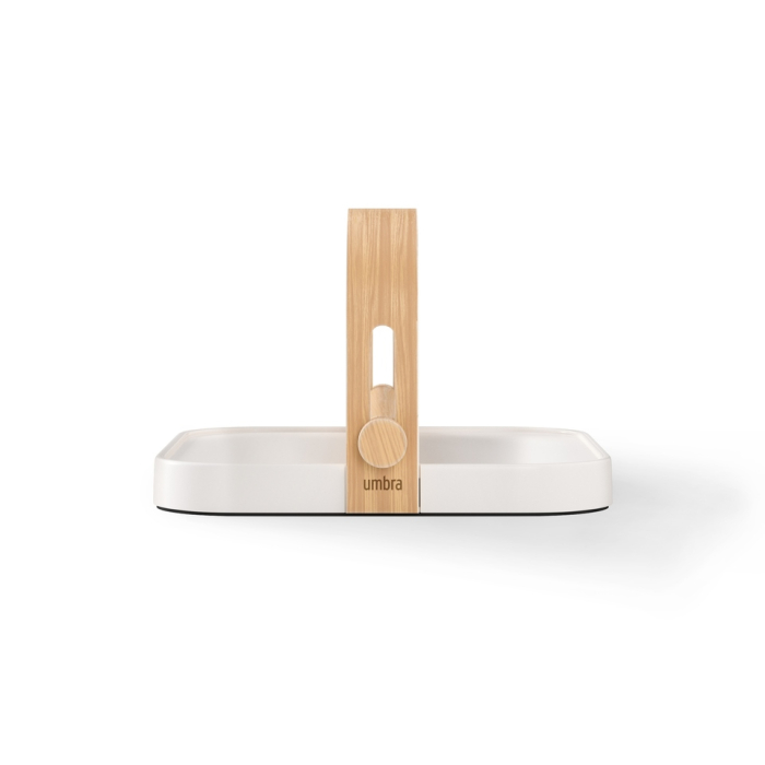 Suport pentru Șervețele Bellwood 20x20x13 cm, Lemn și Plastic Reciclat Natural Deschis; Alb Clasic - Umbra [4]