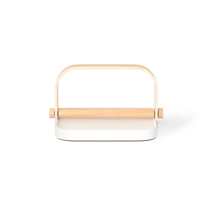 Suport pentru Șervețele Bellwood 20x20x13 cm, Lemn și Plastic Reciclat Natural Deschis; Alb Clasic - Umbra [2]