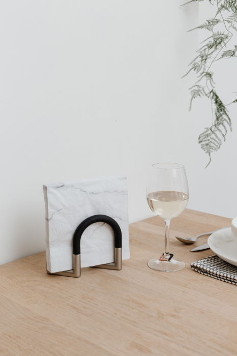 Suport pentru Șerveţele Swivel 10x7x11 cm, Metal și Plastic Negru Mat - Umbra [5]