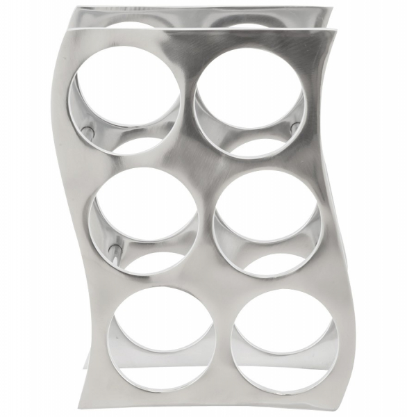 Suport vin de design SIX modern Argintiu / Aluminiu [2]