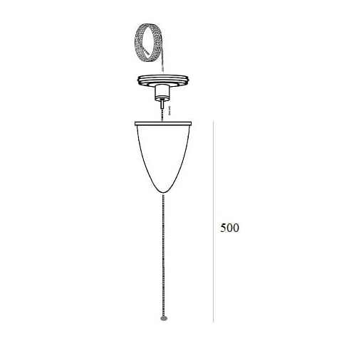 Suspensie sina negru/alb Track cablu metalic 500 cm, MHT1-P50-BK - Maxlight [2]