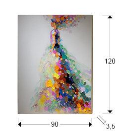 Tablou acrilic canvas Gala 90x120 cm design abstract femeie, 762905 - Schuller [3]