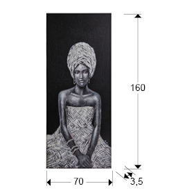 Tablou acrilic canvas Johari 70x160 cm femeie africa, 207423 - Schuller [5]