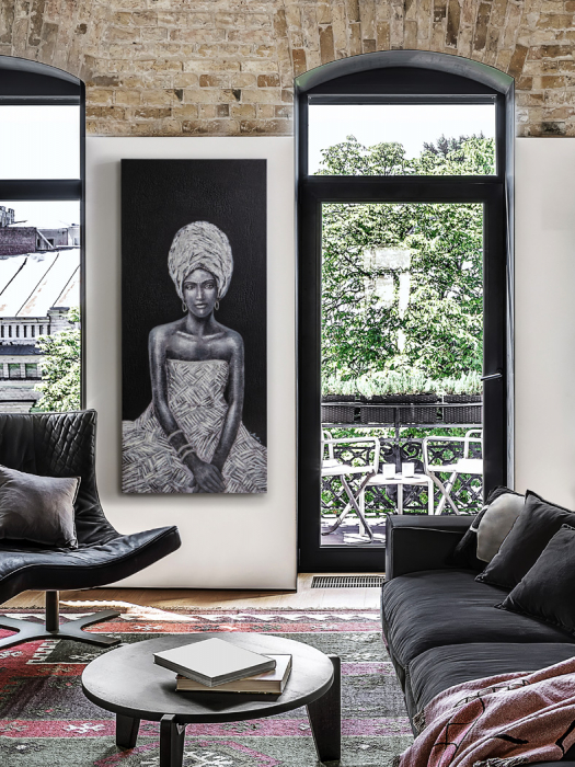 Tablou acrilic canvas Johari 70x160 cm femeie africa, 207423 - Schuller [2]