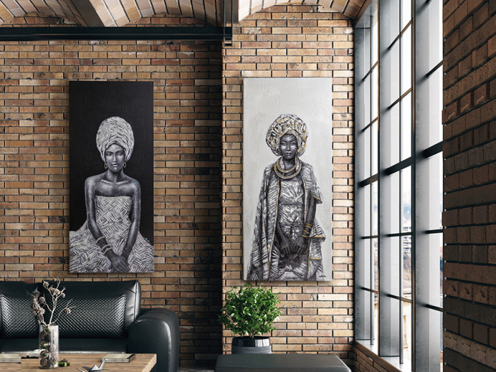 Tablou acrilic canvas Kisai 70x160 cm femeie africa, 207584 - Schuller [3]