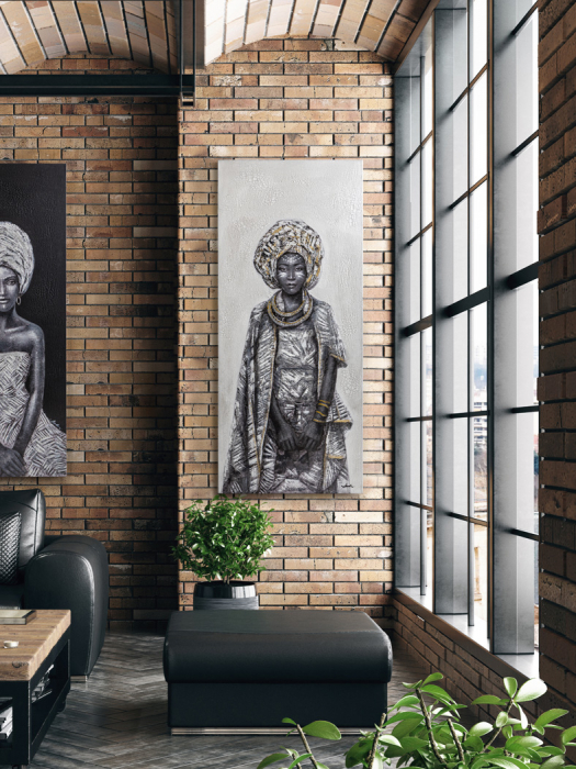 Tablou acrilic canvas Kisai 70x160 cm femeie africa, 207584 - Schuller [2]