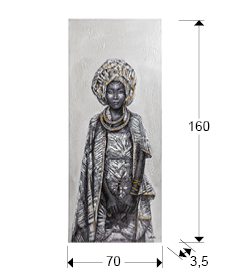 Tablou acrilic canvas Kisai 70x160 cm femeie africa, 207584 - Schuller [6]
