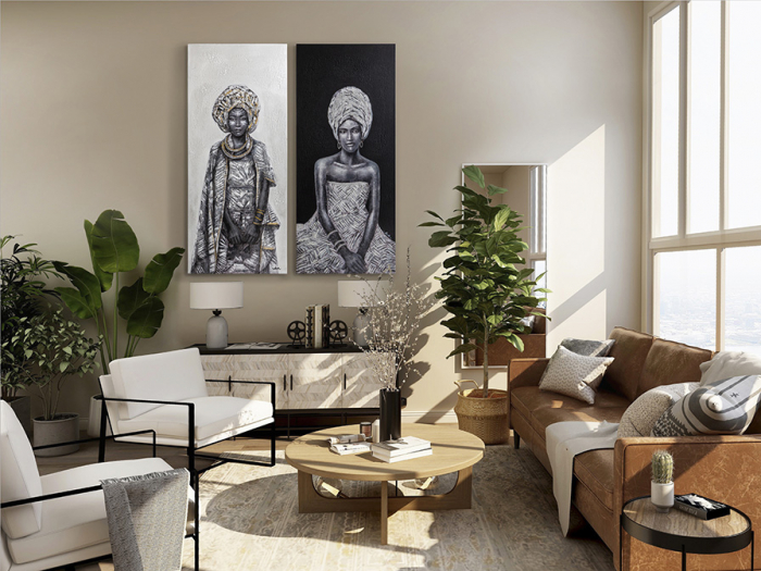 Tablou acrilic canvas Kisai 70x160 cm femeie africa, 207584 - Schuller [4]