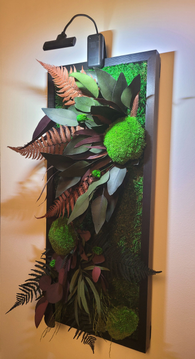 Tablou decorativ cu plante si muschi verzi Green Fantasy II diverse dimensiuni, TB30MP_30x70 - Lacraru [4]
