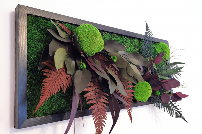 Tablou decorativ cu plante si muschi verzi Green Fantasy II diverse dimensiuni, TB30MP_30x70 - Lacraru [2]