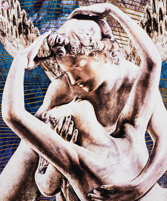 Tablou Decorativ Lovers 180x6,7x106 cm, Hârtie Artistică Stil Antic - Kare Design [3]