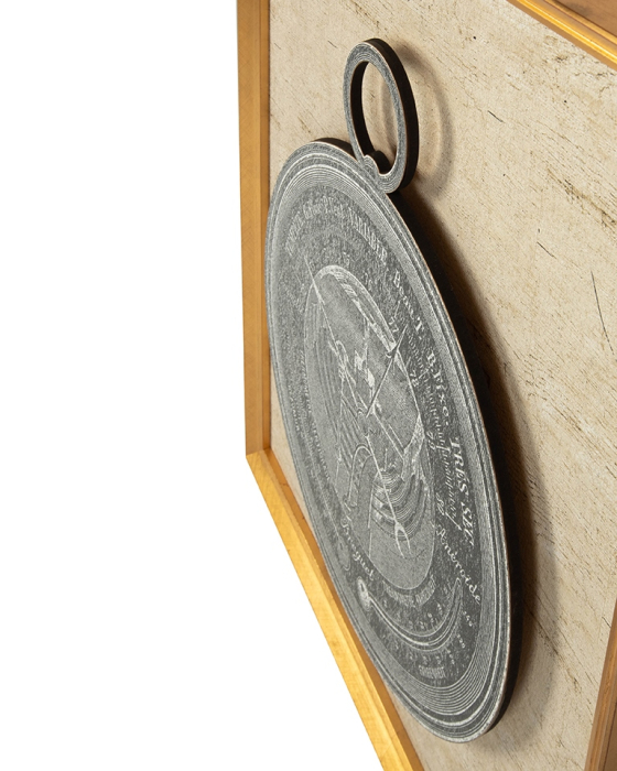Tablou Decorativ Mystery Clock 50x3x60 cm, Bej Auriu - King Home [4]