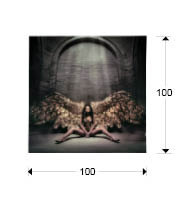 Tablou decorativ print pe sticla securizata Angel caido 100x100 cm, femeie inger, 769932 - Schuller [3]