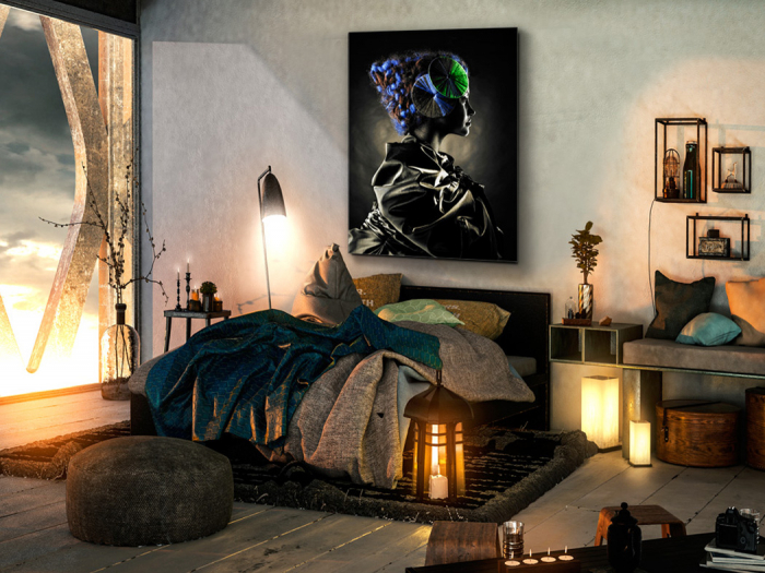 Tablou decorativ print pe sticla securizata Geisha 100x135 cm, 853804 - Schuller [2]