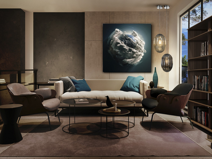 Tablou decorativ print pe sticla securizata Madre Tierra 100x100 cm, 948135 - Schuller [3]