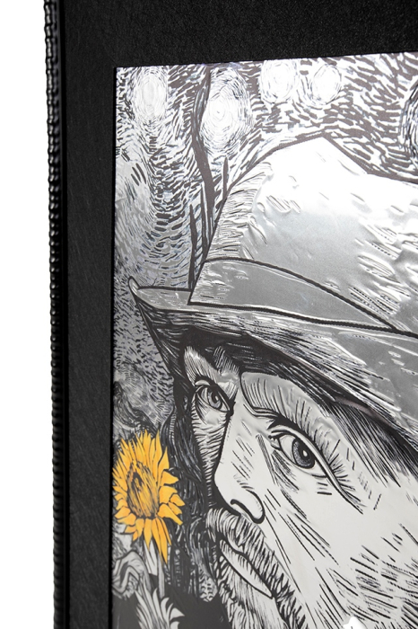 Tablou Decorativ Van Sunflower 96x3x121 cm, Negru - King Home [3]