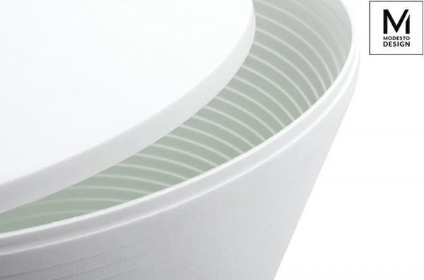 Taburet alb/negru Giro cu spatiu depozitare 30x30 cm, polipropilena, PP612.WHITE - King [6]