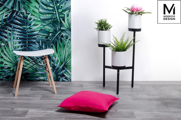 Taburet Alki 48x39 cm, stil scandinav, diverse culori, polipropilena/lemn masiv fag, M002.WHITE - King [6]