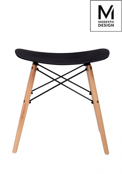 Taburet Alki 48x39 cm, stil scandinav, diverse culori, polipropilena/lemn masiv fag, M002.WHITE - King [12]