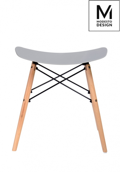 Taburet Alki 48x39 cm, stil scandinav, diverse culori, polipropilena/lemn masiv fag, M002.WHITE - King [16]