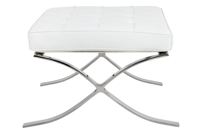 Taburet Barcelon Prestige Plus 61x56x38 cm, Oțel Inoxidabil Polisat Alb - King Home [2]