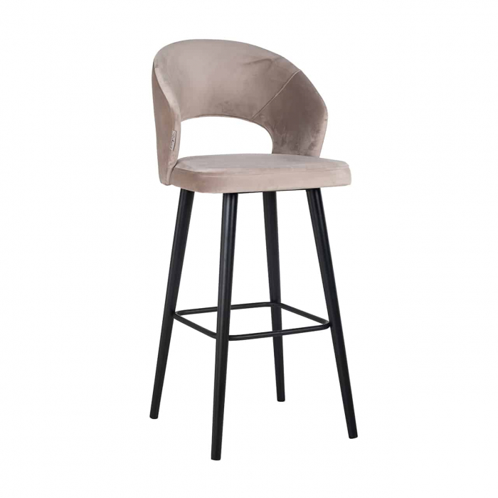 Taburet de bar Savoy kaki catifea (Quartz Khaki 903), S4562 KHAKI VELVET - Richmond Interiors [1]
