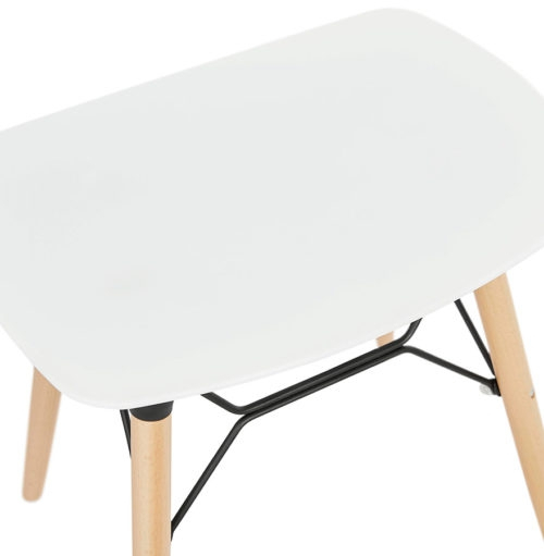 Taburet de design Boyd stil scandinav 47x34x47 cm alb / lemn, BS02210WH - Kokoon [4]