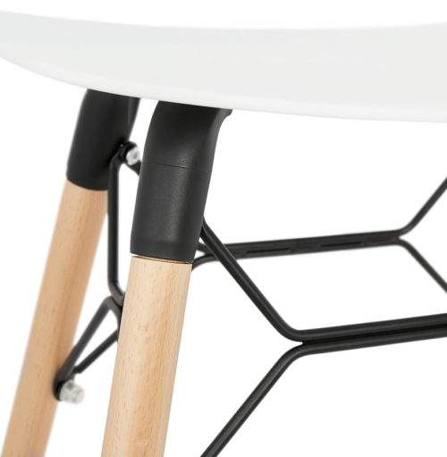 Taburet de design Boyd stil scandinav 47x34x47 cm alb / lemn, BS02210WH - Kokoon [5]