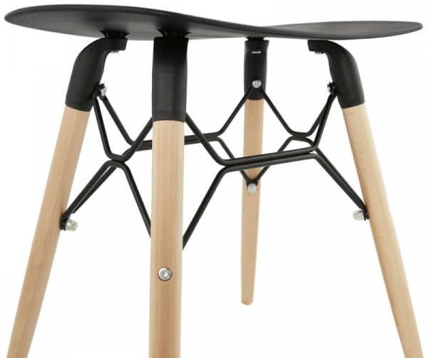 Taburet de design Boyd stil scandinav 47x34x47 cm negru / lemn, BS02220BL - Kokoon [6]