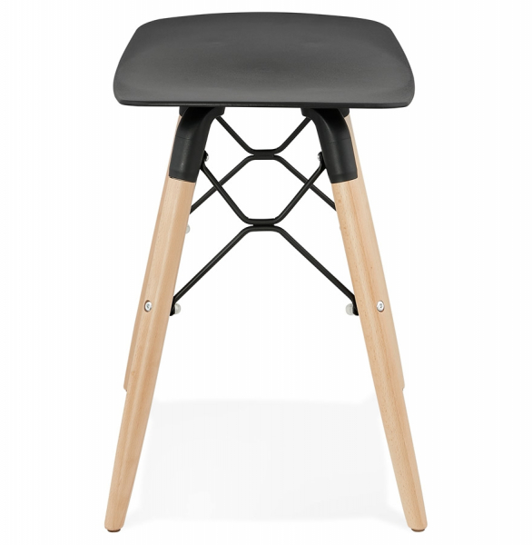 Taburet de design Boyd stil scandinav 47x34x47 cm negru / lemn, BS02220BL - Kokoon [3]