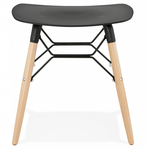 Taburet de design Boyd stil scandinav 47x34x47 cm negru / lemn, BS02220BL - Kokoon [2]