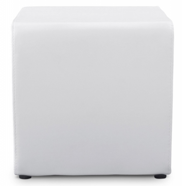 Taburet de design cub RUBIK alb 41x41 cm piele sintetică premium, LS00250WH - Kokoon [2]