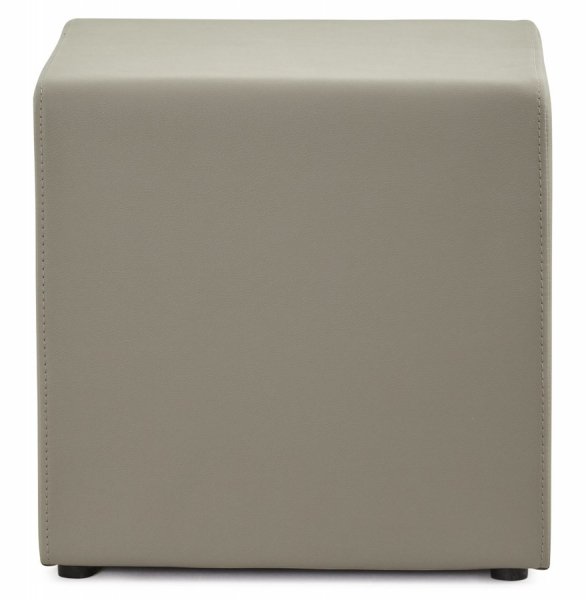 Taburet de design cub RUBIK gri 41x41 cm piele sintetică premium, LS00760GR - Kokoon [2]
