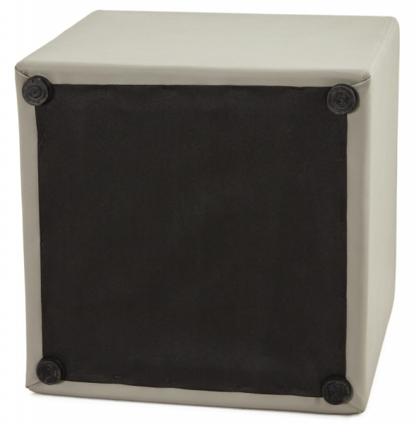 Taburet de design cub RUBIK gri 41x41 cm piele sintetică premium, LS00760GR - Kokoon [6]
