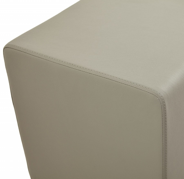 Taburet de design cub RUBIK gri 41x41 cm piele sintetică premium, LS00760GR - Kokoon [3]