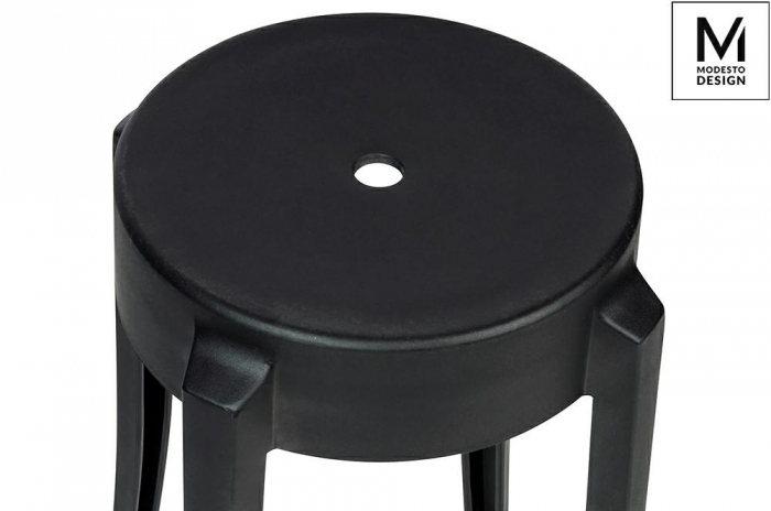 Taburet rotund Arbana 30x30 cm, diverse culori, polipropilena, C1070.BLACK - King [3]