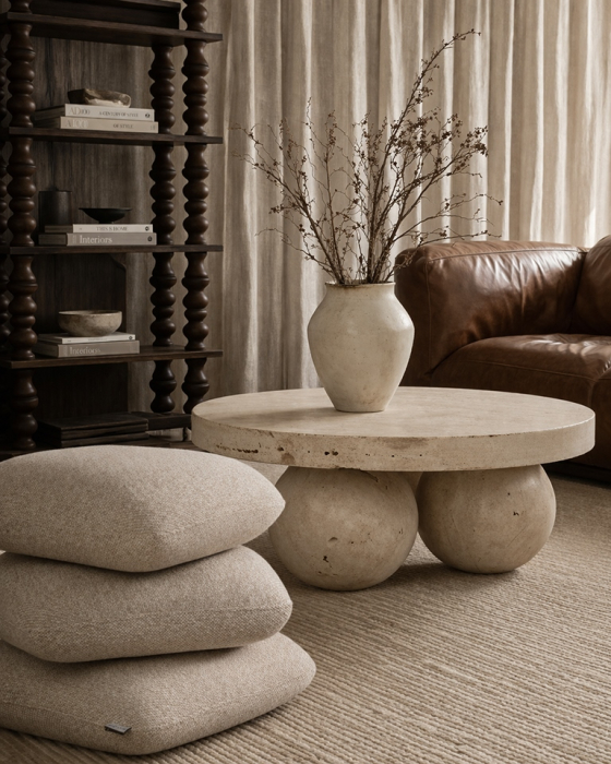 Taburet Stones 54x54x40 cm, Bej - King Home [8]