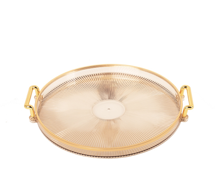 Tavă Decorativă Soho 27x2,2x27 cm, Acril Auriu - SHP [2]