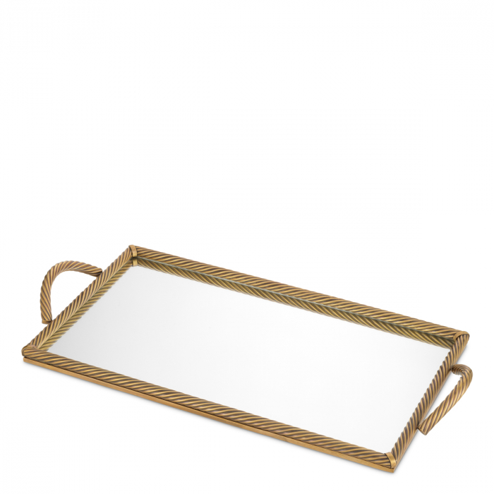   Tavă Salvi Rectangulară L finisaj din alamă vintage 118237 EICHHOLTZ [4]