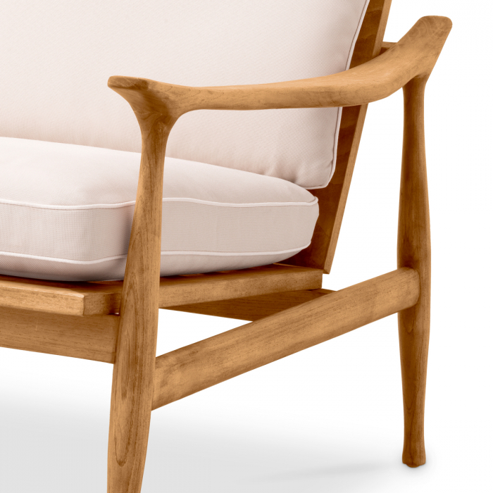   Scaun de exterior Manzo din teak natural flores alb-off incl. perne 116226 EICHHOLTZ [6]