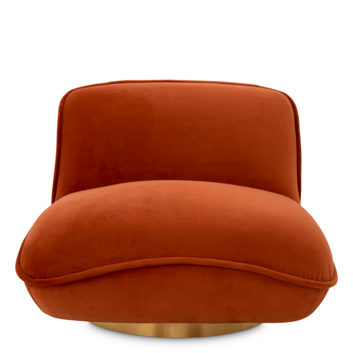   Scaun rotativ Relax savona catifea portocalie 116527 EICHHOLTZ [2]