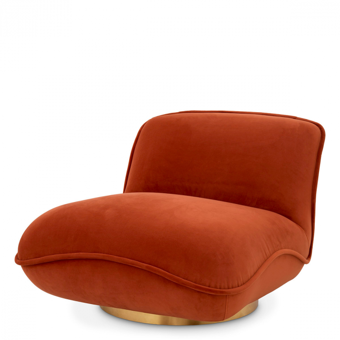   Scaun rotativ Relax savona catifea portocalie 116527 EICHHOLTZ [1]