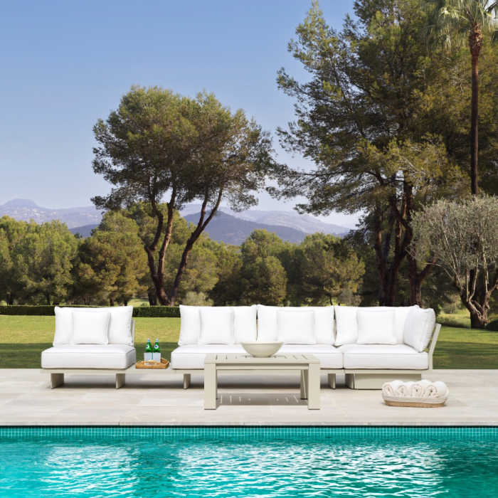   Canapea exterioară Royal Palm din pânză Sunbrella bej 114998 EICHHOLTZ [2]