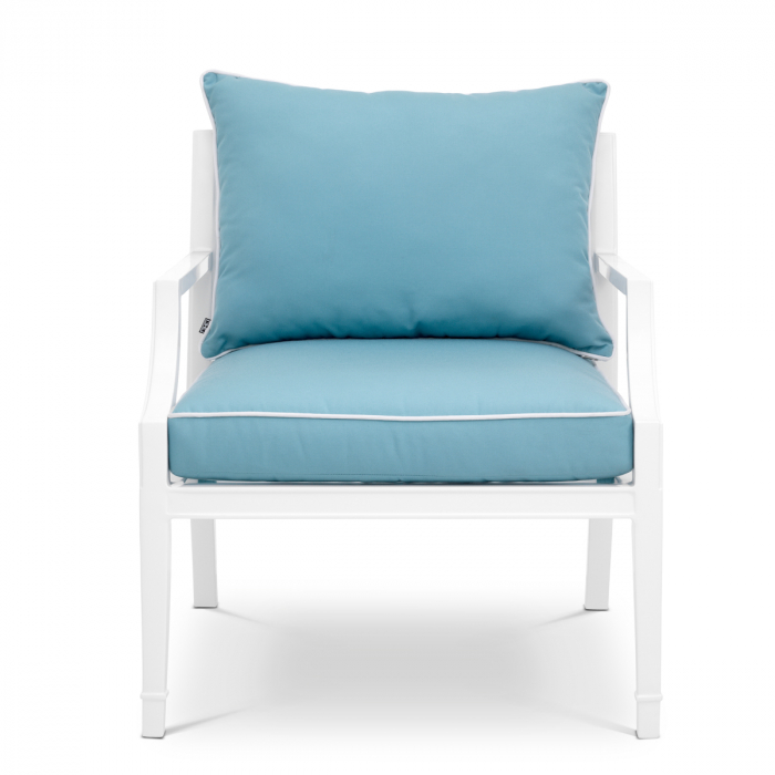   Scaun exterior Bella Vista alb sunbrella albastru mineral 113220 EICHHOLTZ [2]