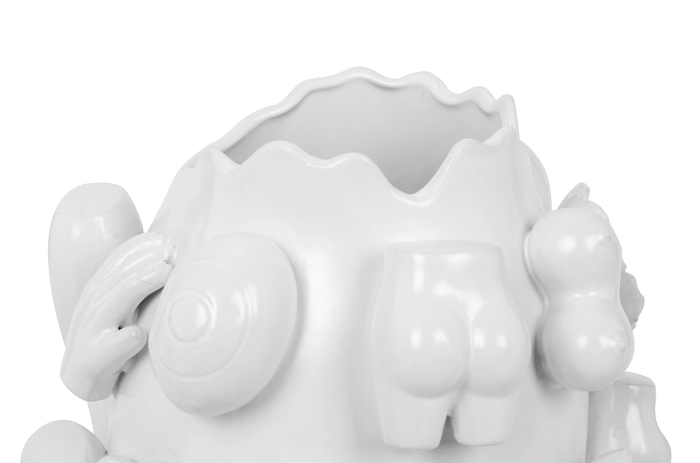Vază Decorativă Body Parts 25x25x37 cm, Gresie Ceramică Alb - Kare Design [2]