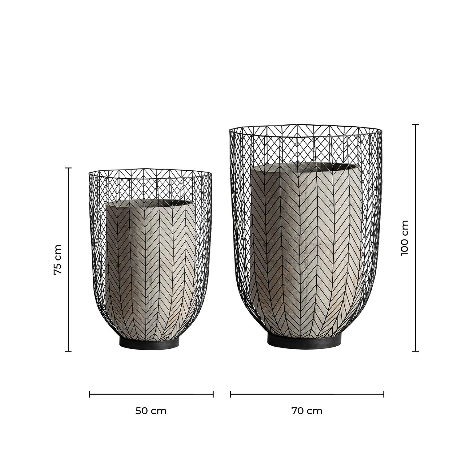 GHIVECI METALIC PLISAT PENTRU PLANTE (SET DE 2) VicalHome 28604 [18]