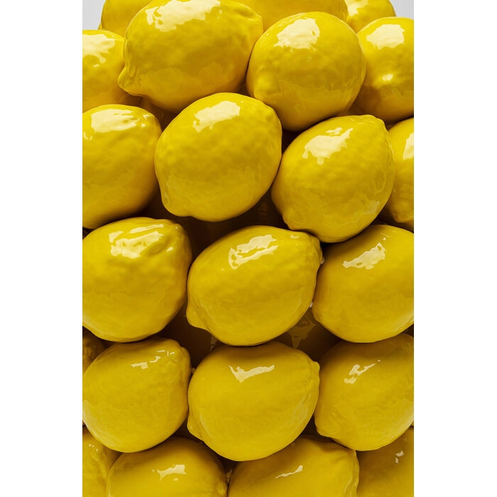Vază Decorativă Lemon Juice 31x31x40 cm, Porcelană Galben Intens Lucios, Luxos - Kare Design [4]