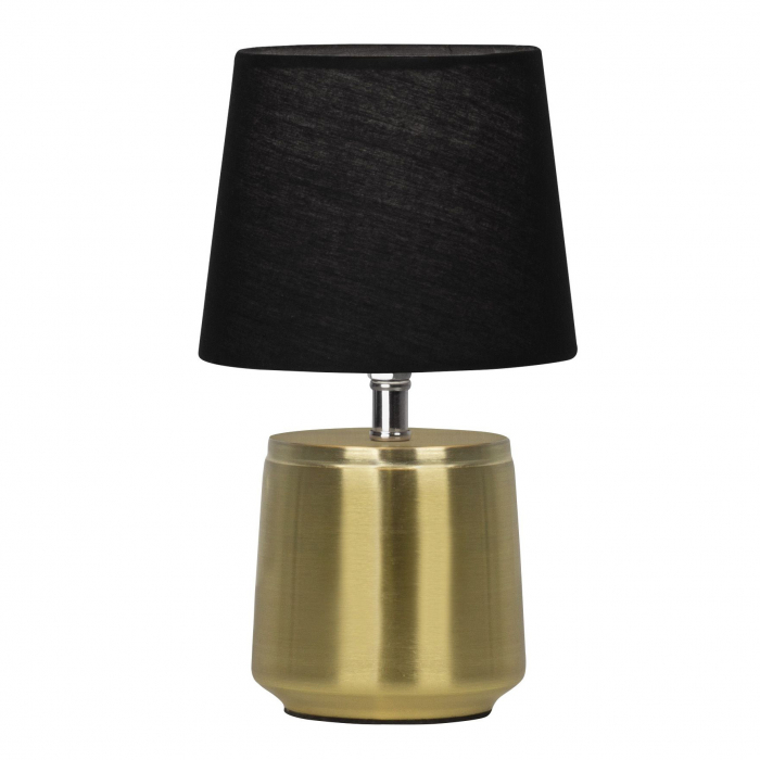 Veioza alba/gri/negru-auriu rotunda Vilda, baza metal, abajur textil, 8805202 - Novaluce [5]